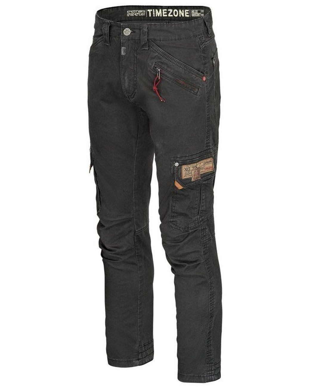 Timezone Cargohose Regular Rogertz in Black für Herren