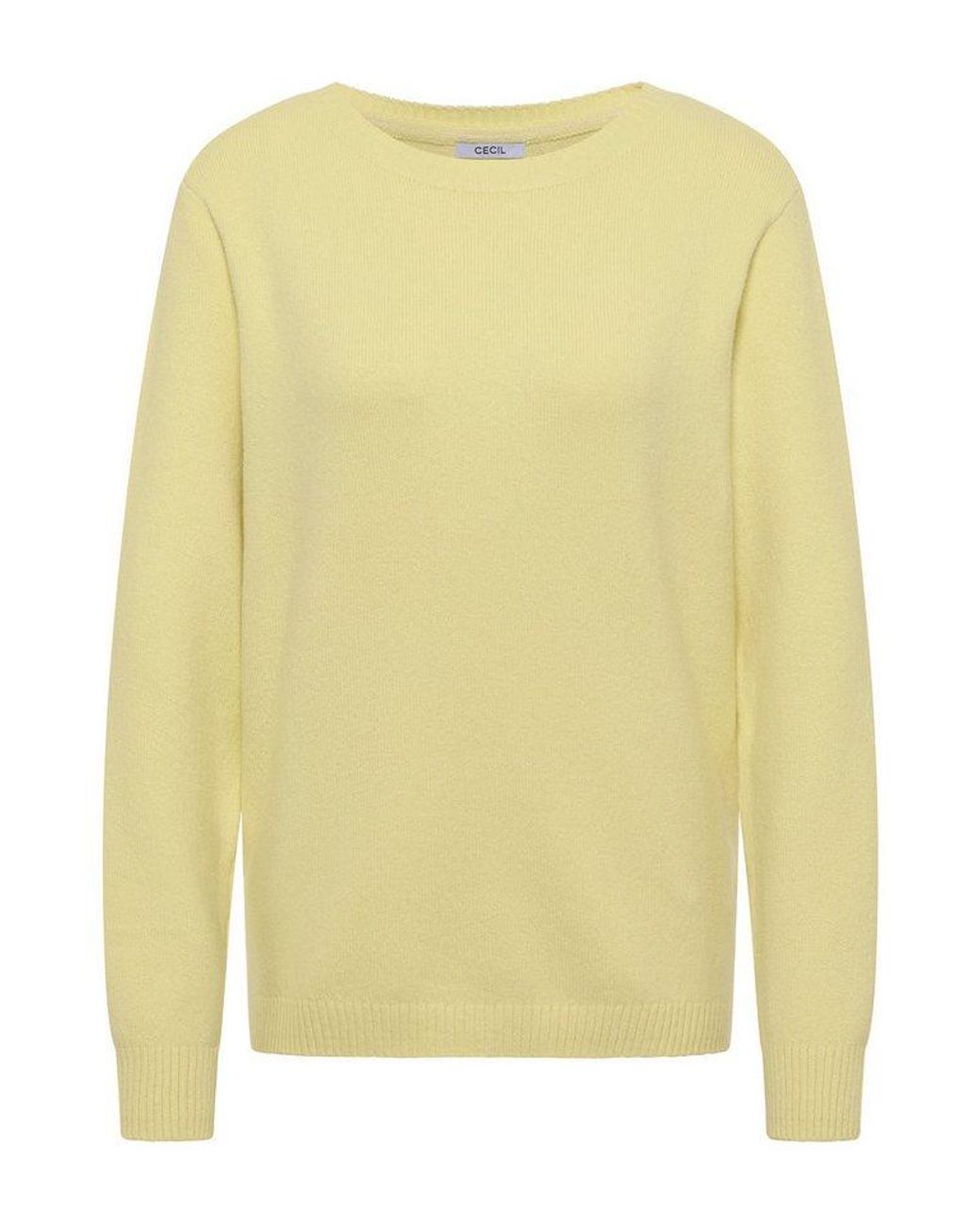 Cecil Yellow Strickpullover Mit U-Boot-Ausschnitt