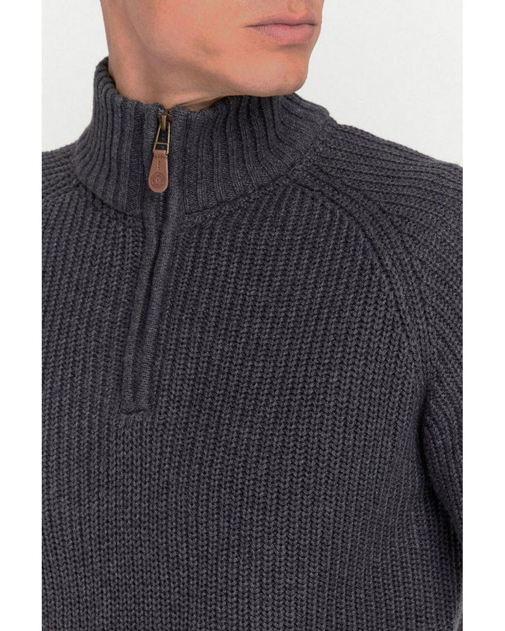 Solid Troyer Sdxenox Strickpulli Mit Stehkragen in Blue für Herren