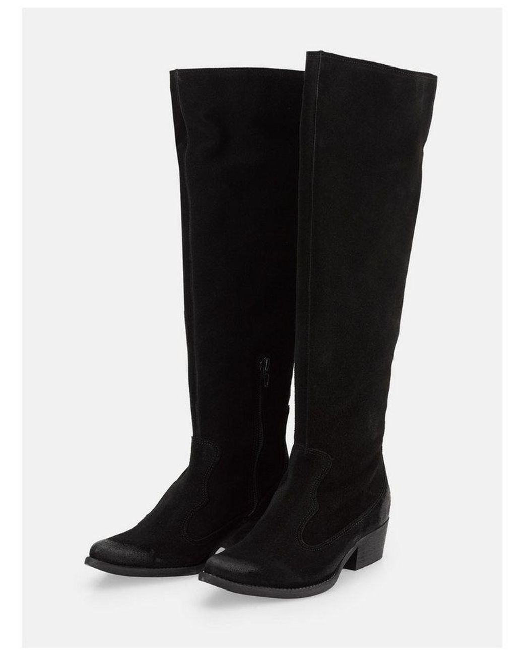 Felmini Black Stiefel Leder Stiefel