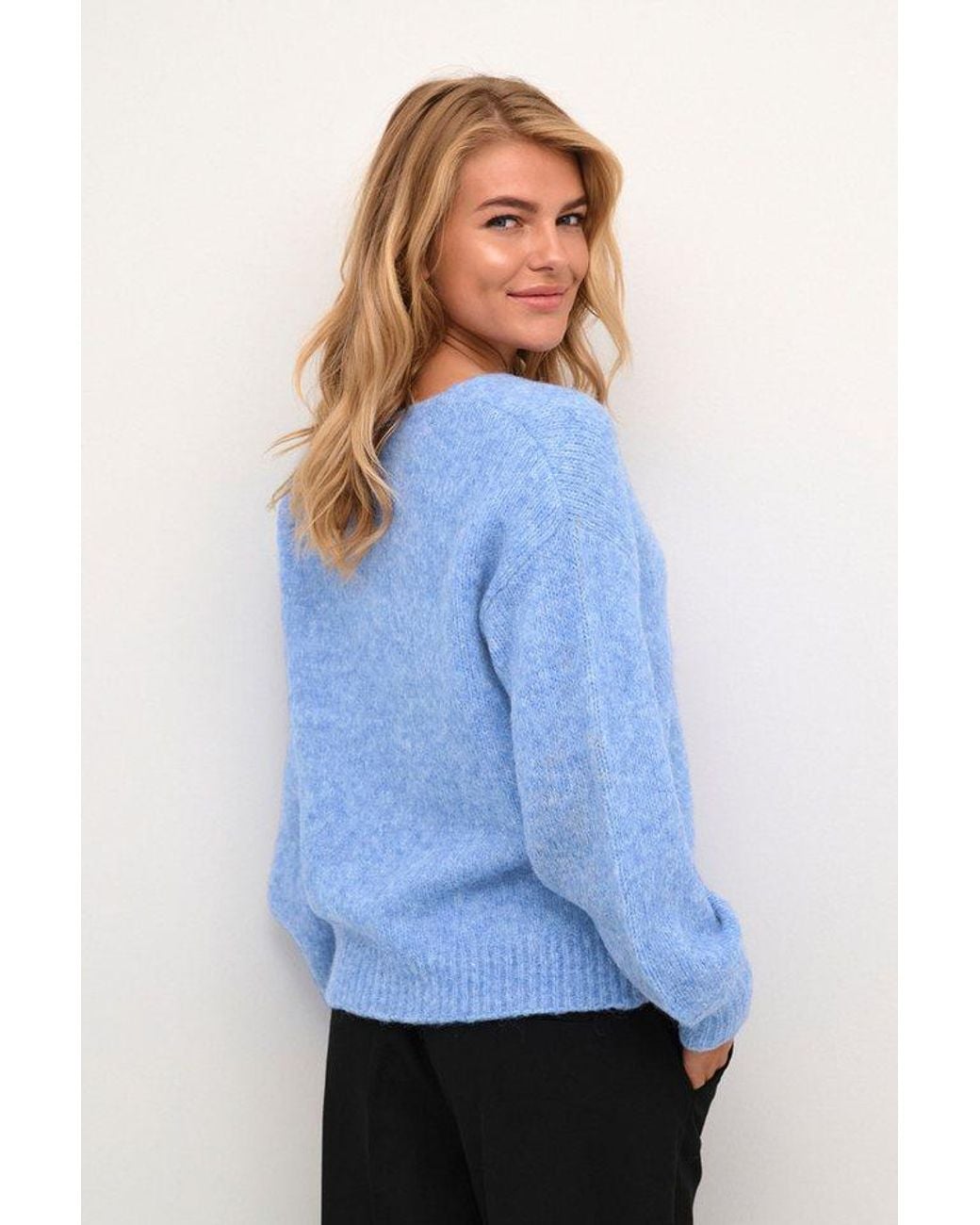 Kaffe Blue Strickpullover Strickpullover Kasarla