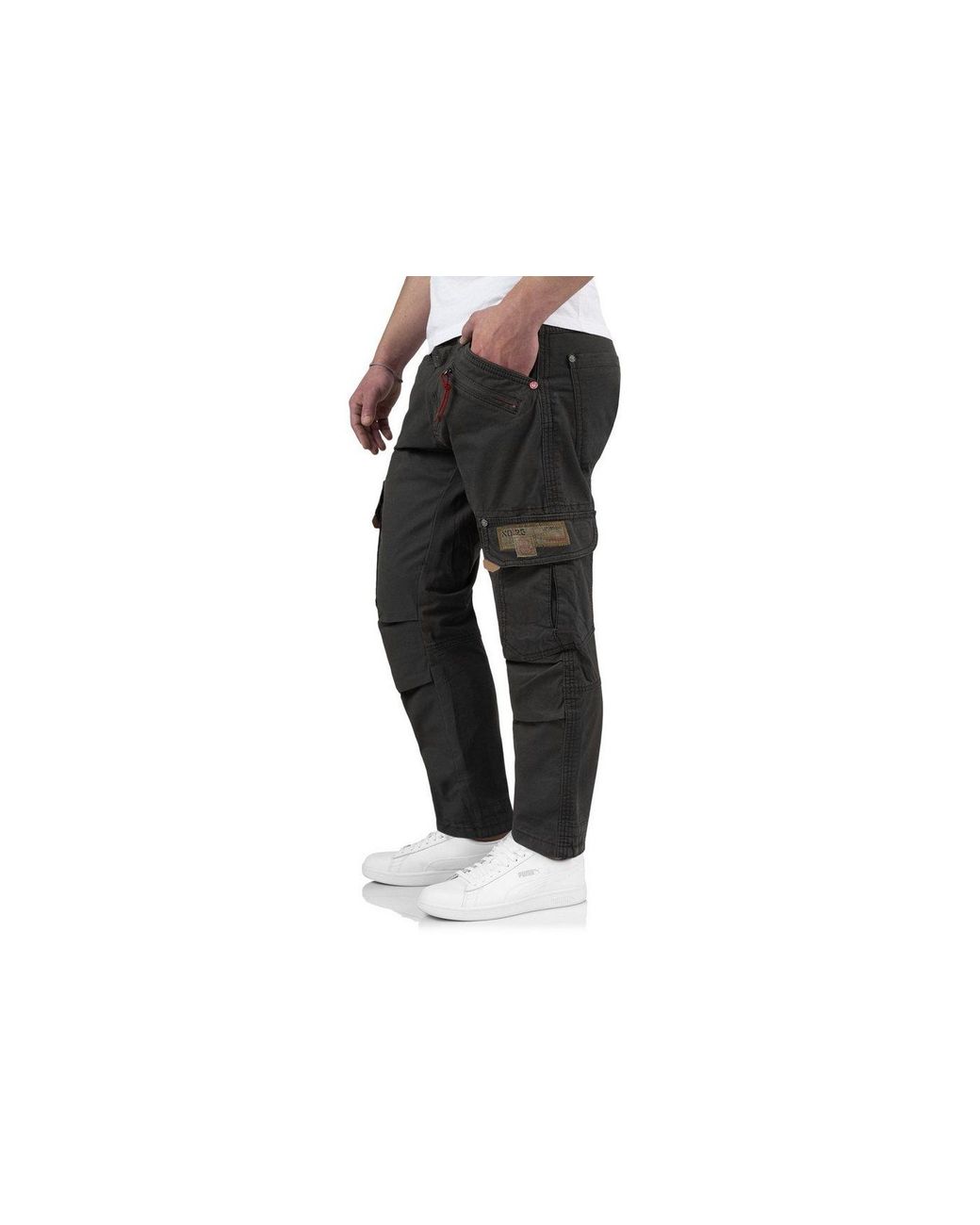 Timezone Cargohose Regular Rogertz in Black für Herren