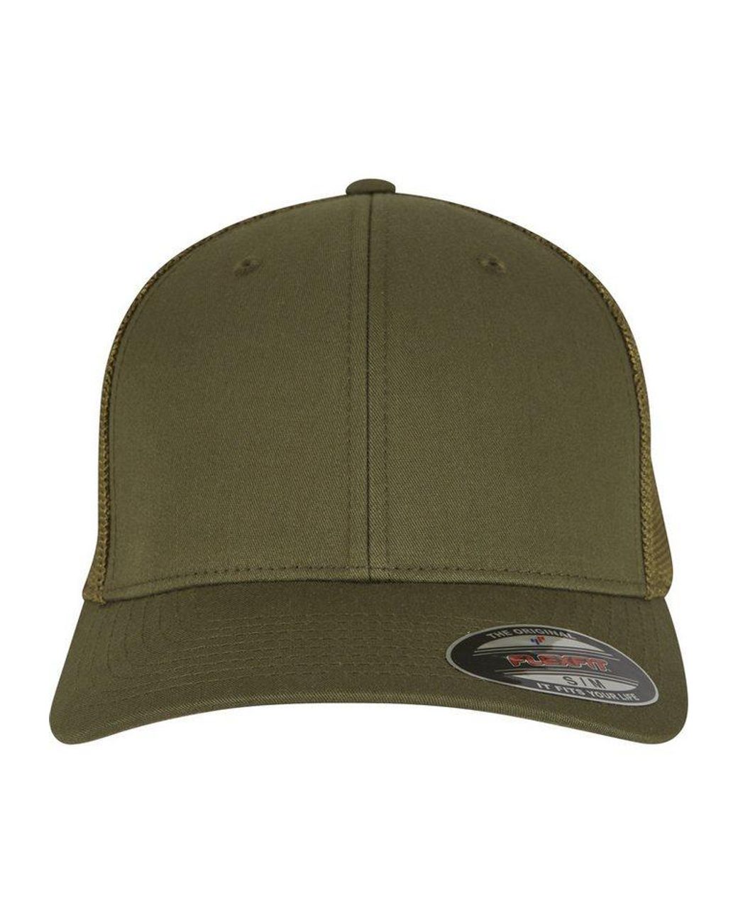 Flexfit Green Flex Cap Mesh Trucker
