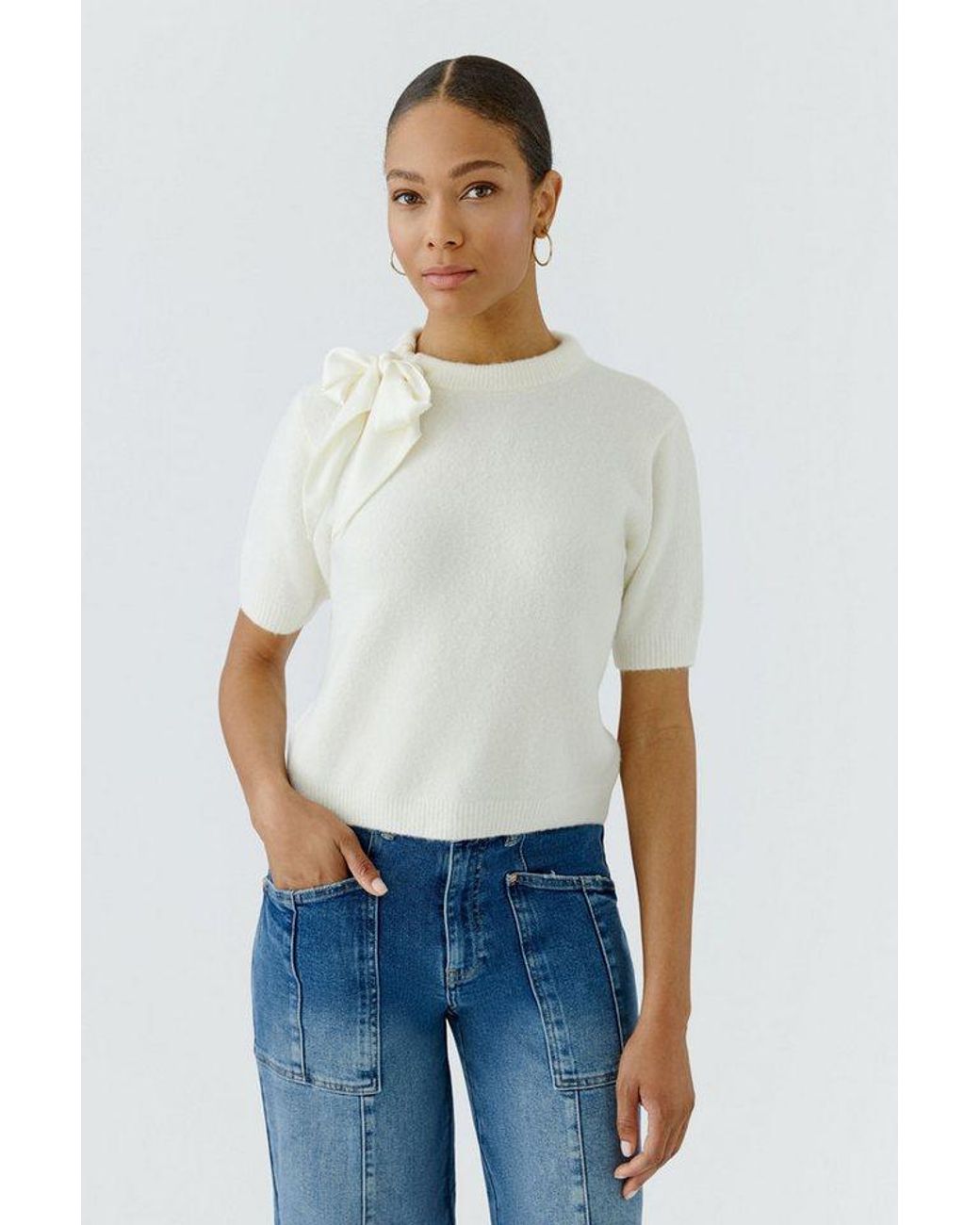 Ouí White Strickpullover