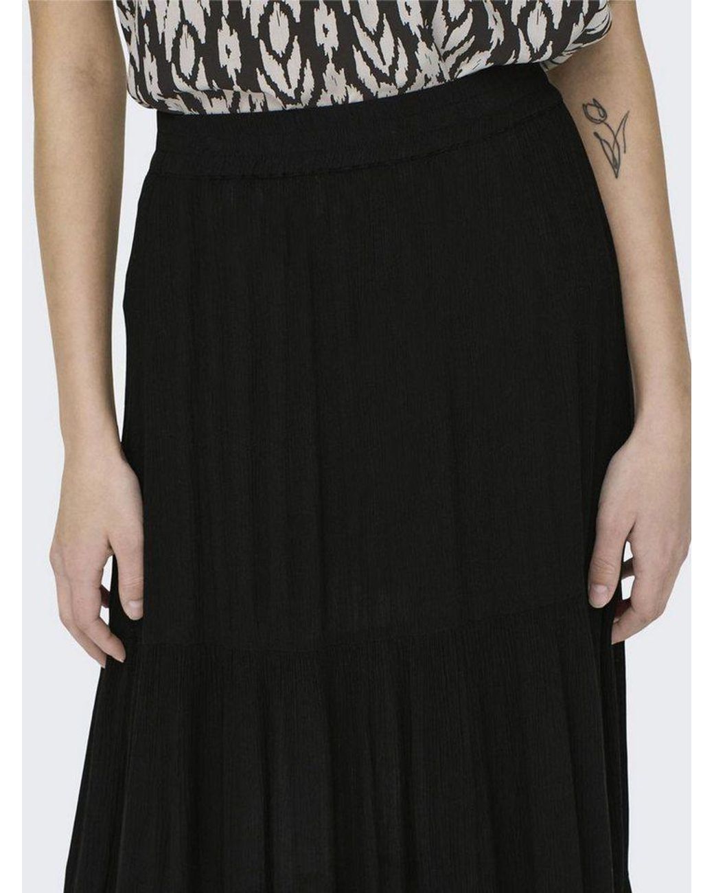 ONLY Black Maxirock Onlmikka Life Long Skirt Wvn Noos Viskose