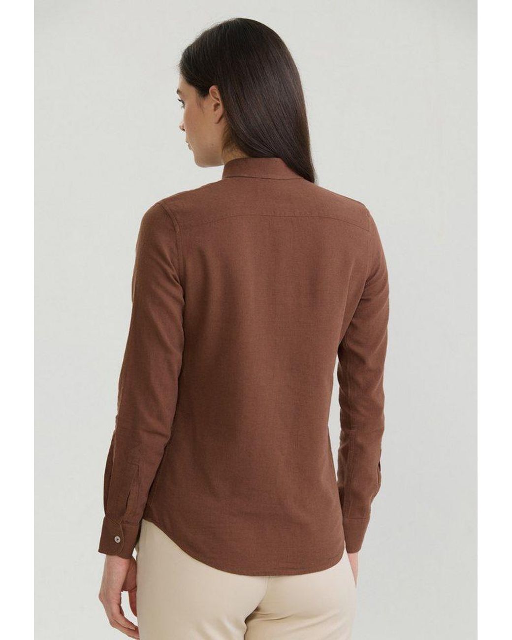 Felix Hardy Brown Hemdbluse Basic Hemd