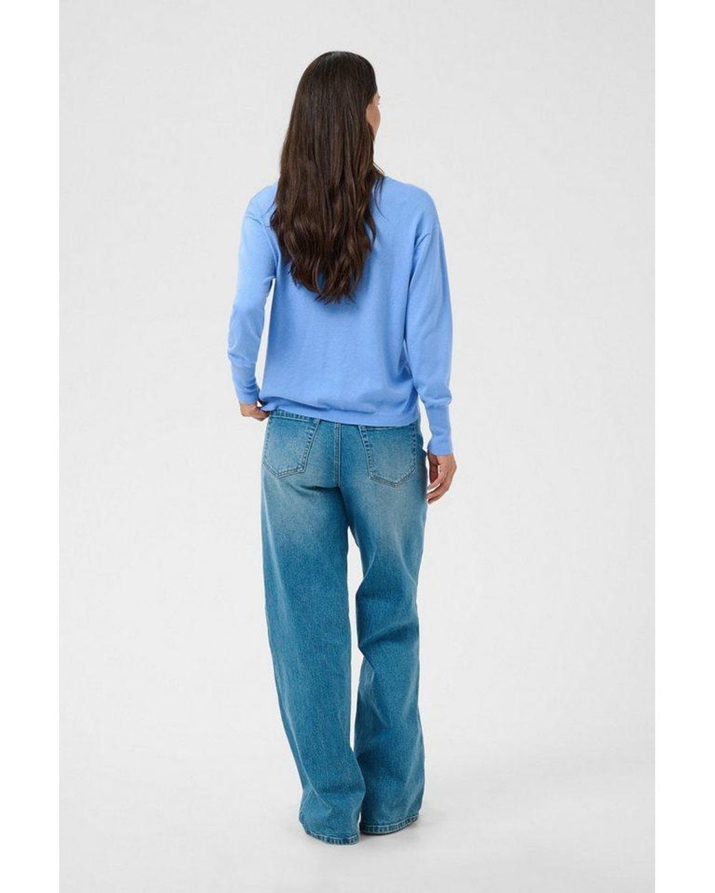 Kaffe Blue Strickpullover Strickpullover Kalizza