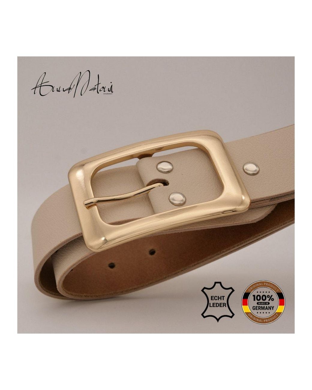 Annamatoni Brown Ledergürtel Ledergürtel Flora Ledergürtel Flora