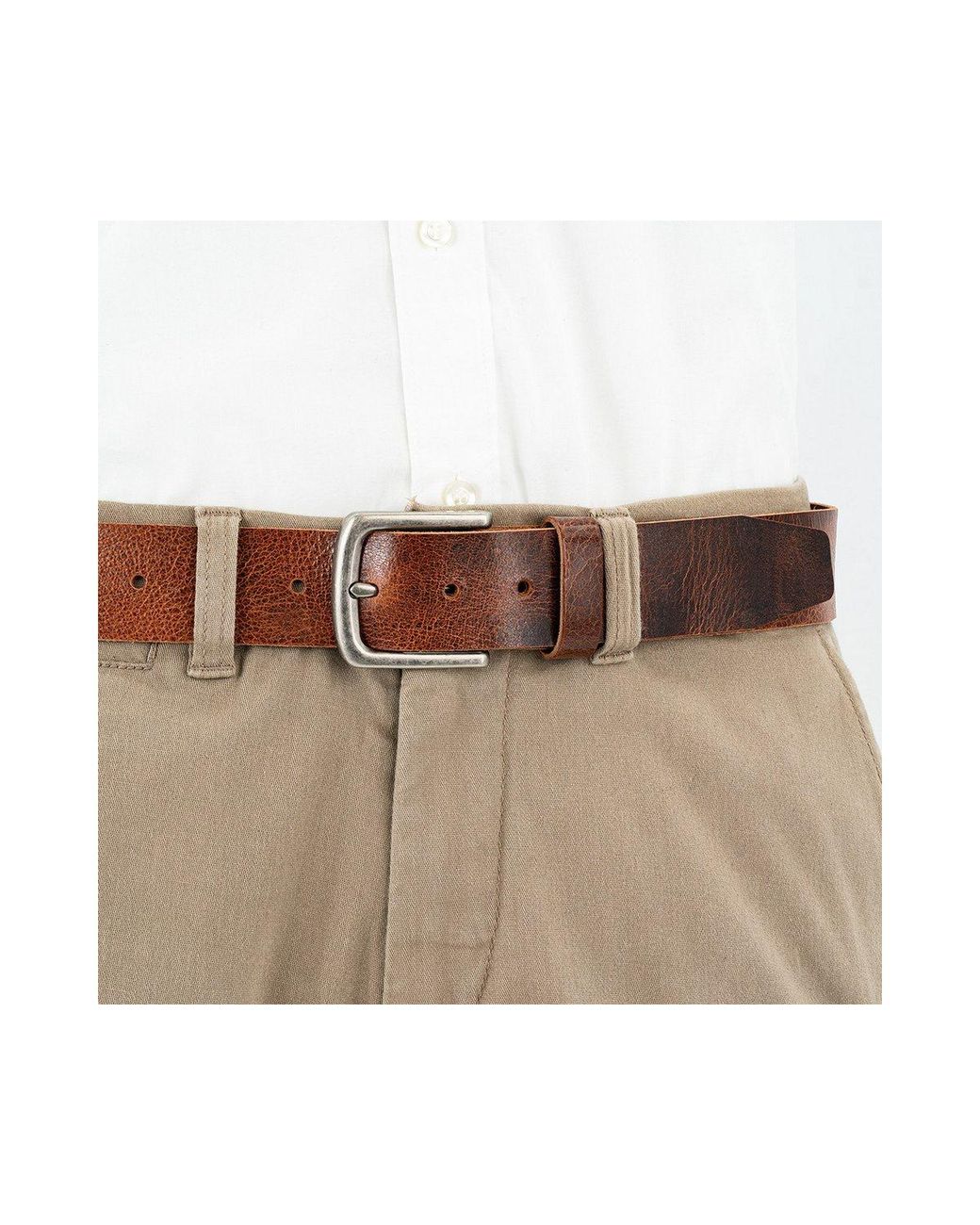 Lindenmann Ledergürtel in Brown für Herren