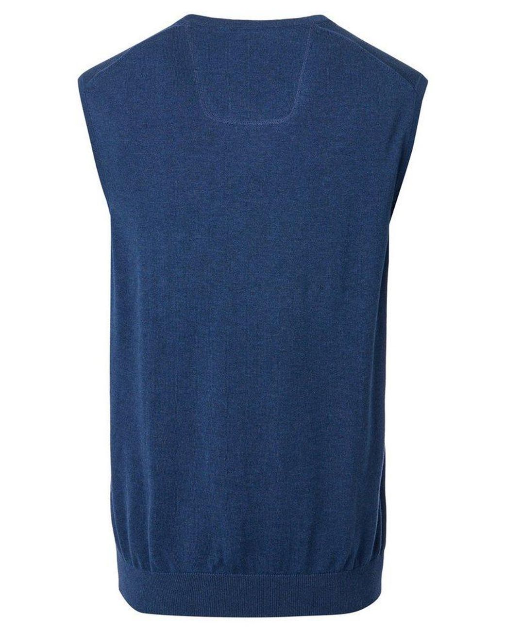 CASA MODA Pullunder Basic (1-Tlg) Pullunder in Blue für Herren