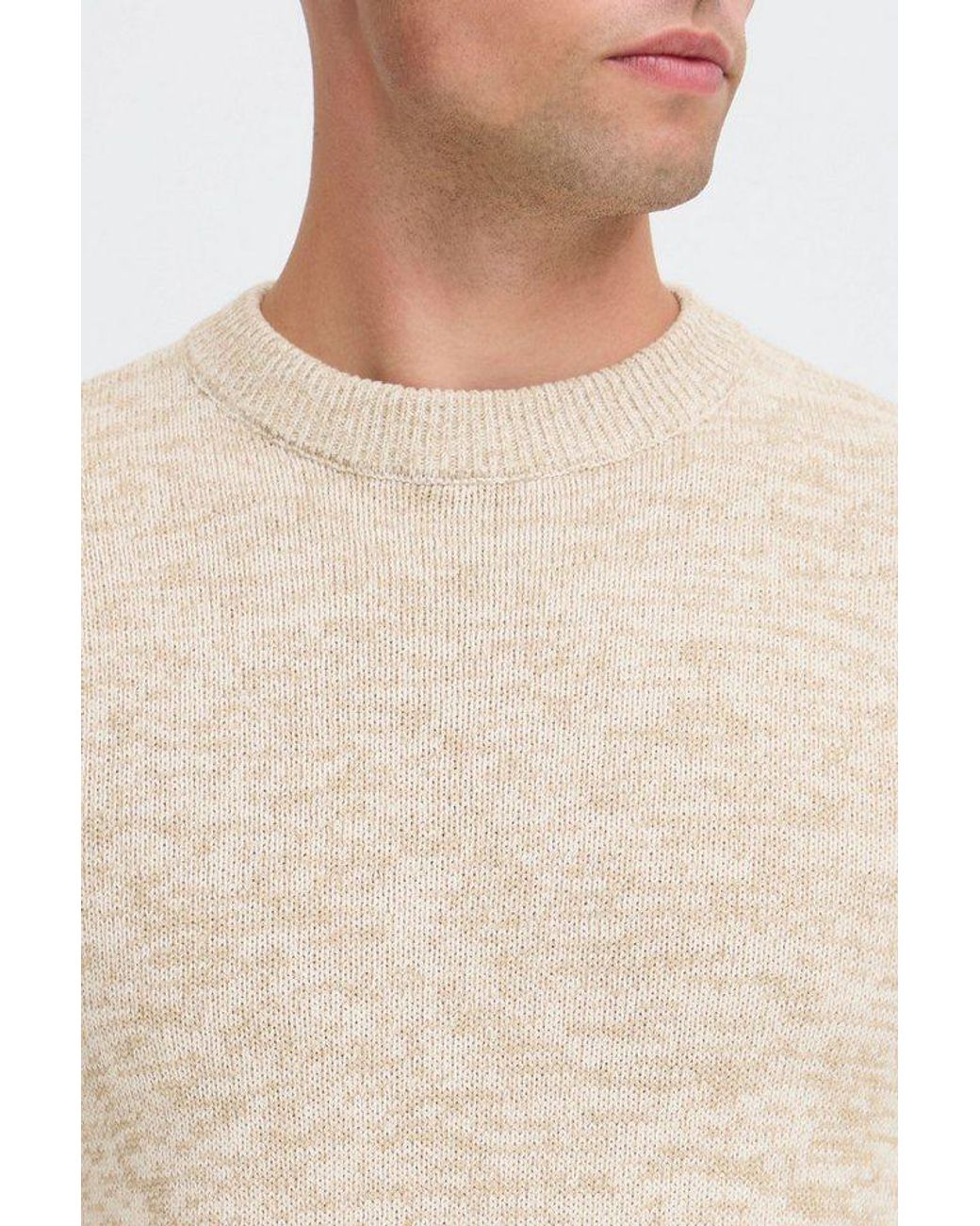 Blend Strickpullover Bhdanno Klassischer Grobstrickpullover in Natural für Herren