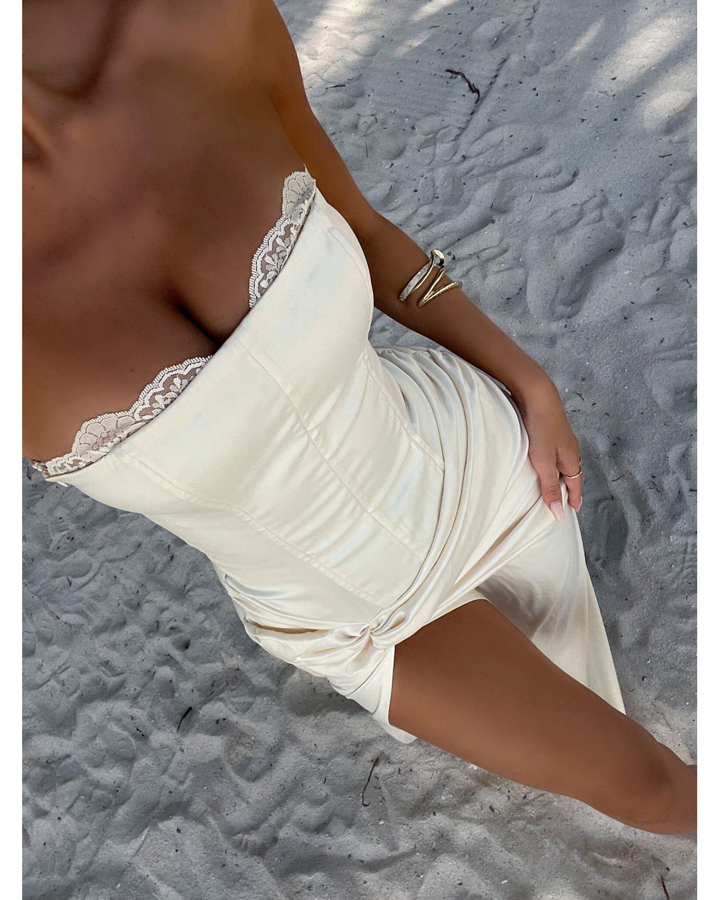 Outcast Gray Carmenne Maxi Dress