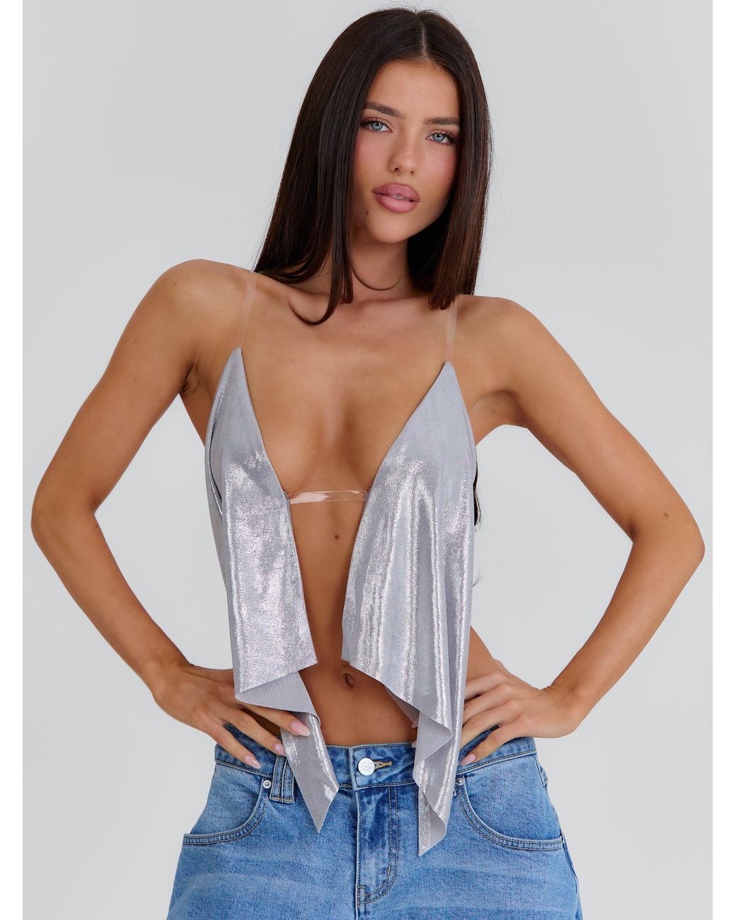 Outcast Blue Ora Crop Top
