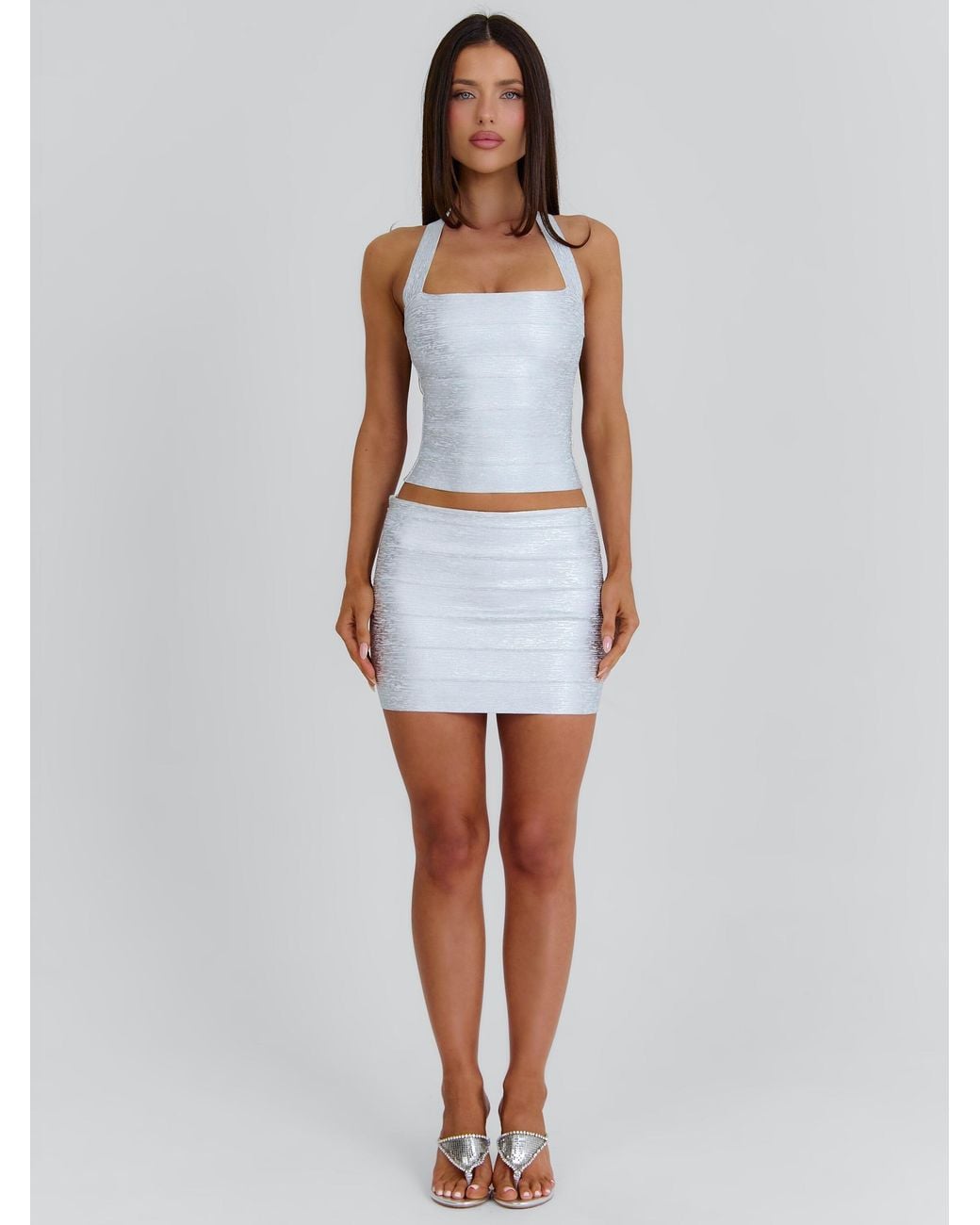 Outcast Gray Celia Mini Skirt