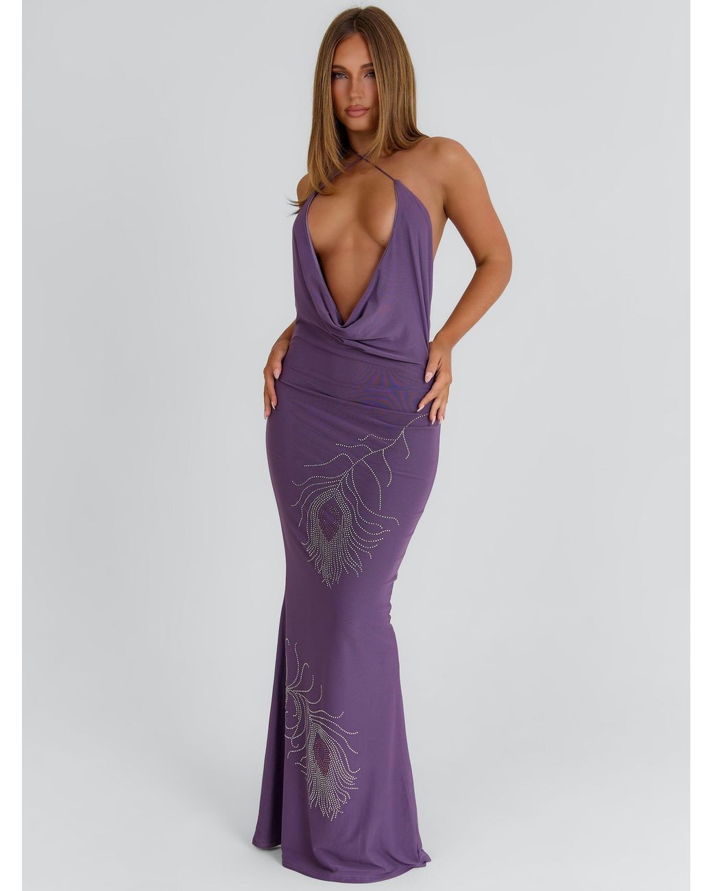 Outcast Purple Shaima Maxi Dress Dusty