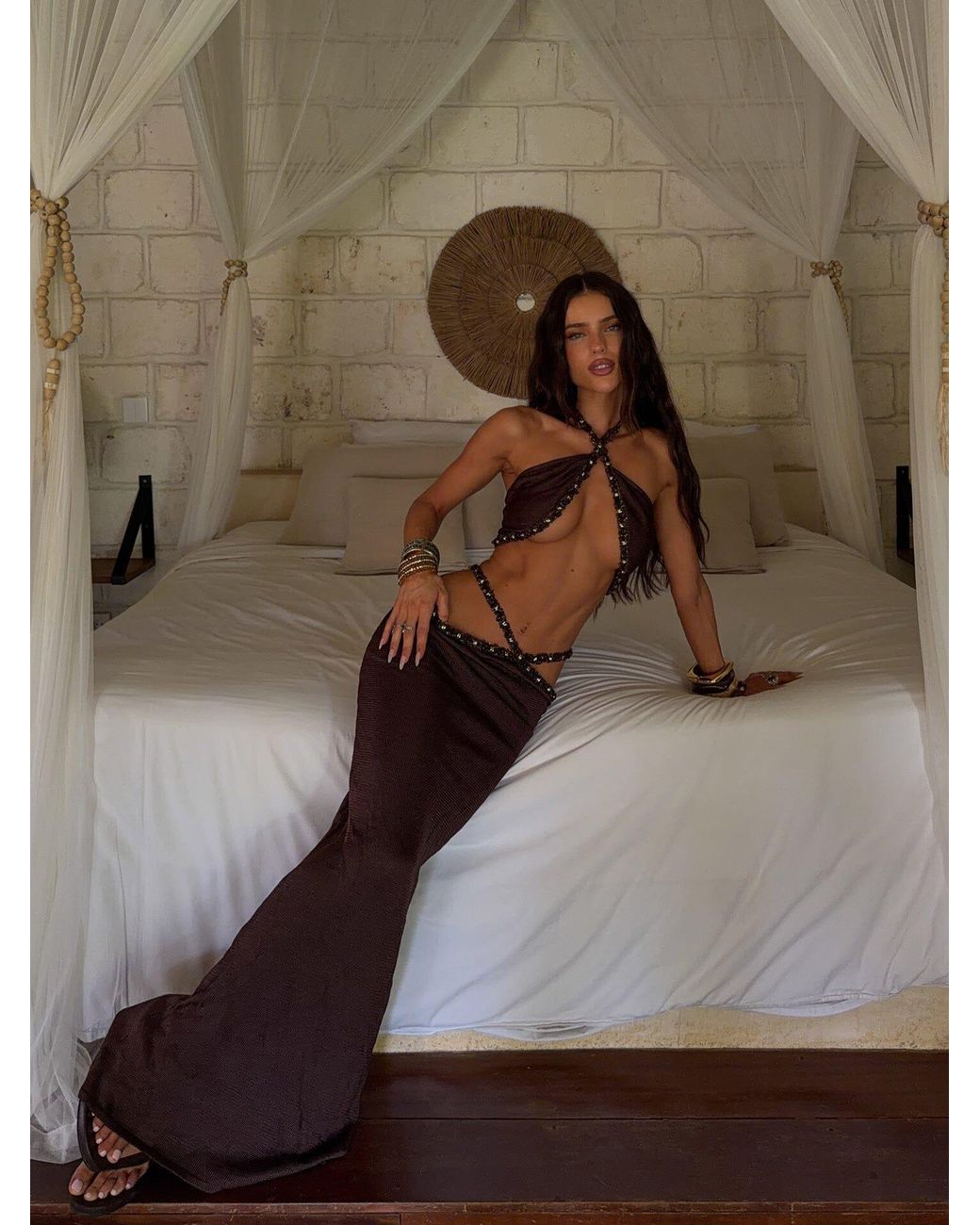 Outcast Brown Rai Top