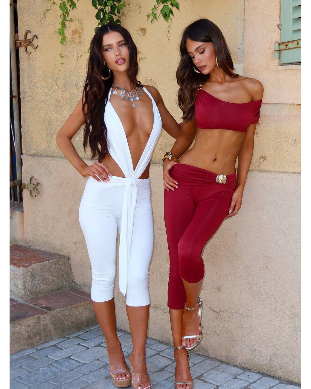 Outcast Red Isabela Capri Jumpsuit