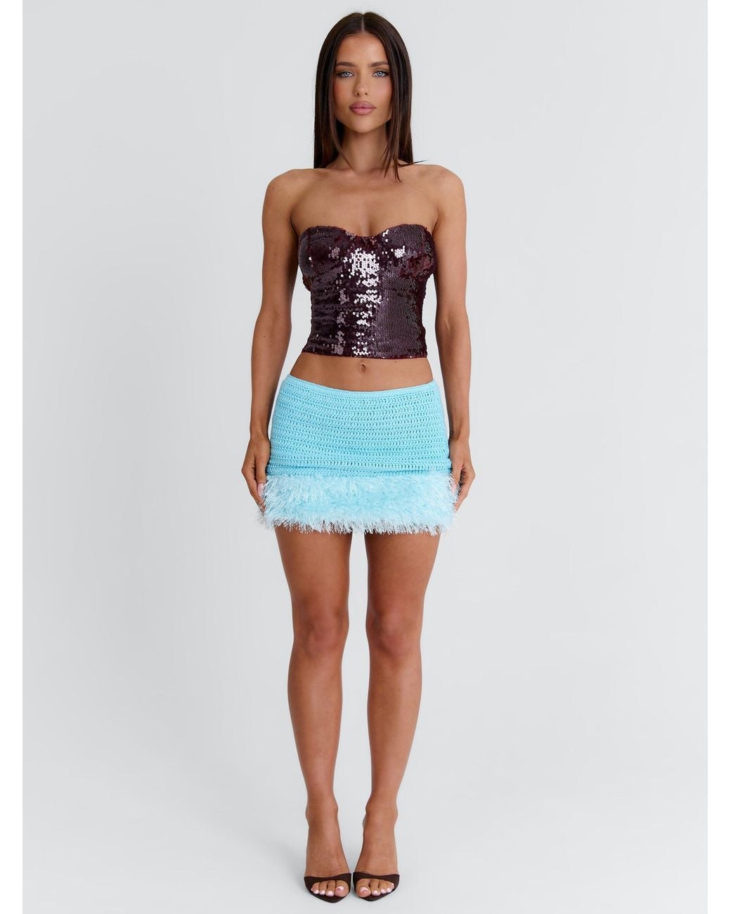 Outcast Blue Liila Mini Skirt