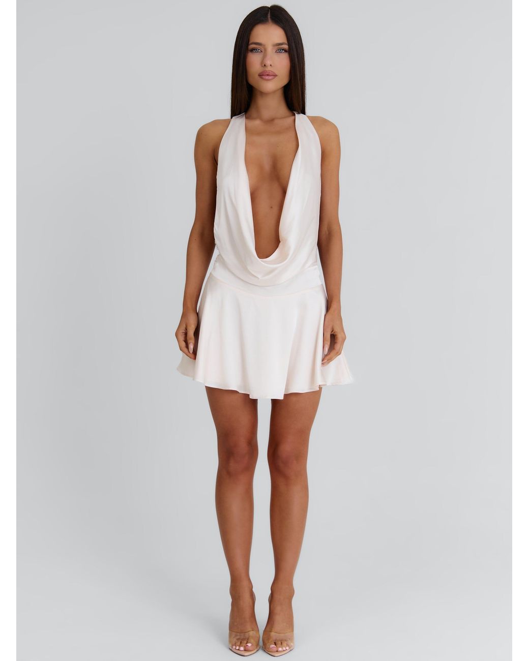 Outcast White Haley Mini Dress Cream
