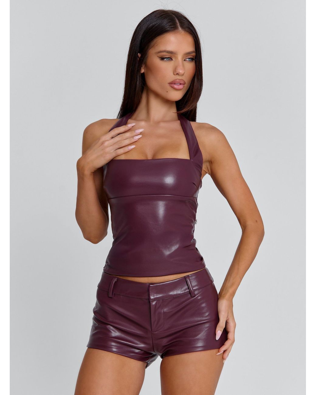 Outcast Red Bora Top Burgundy