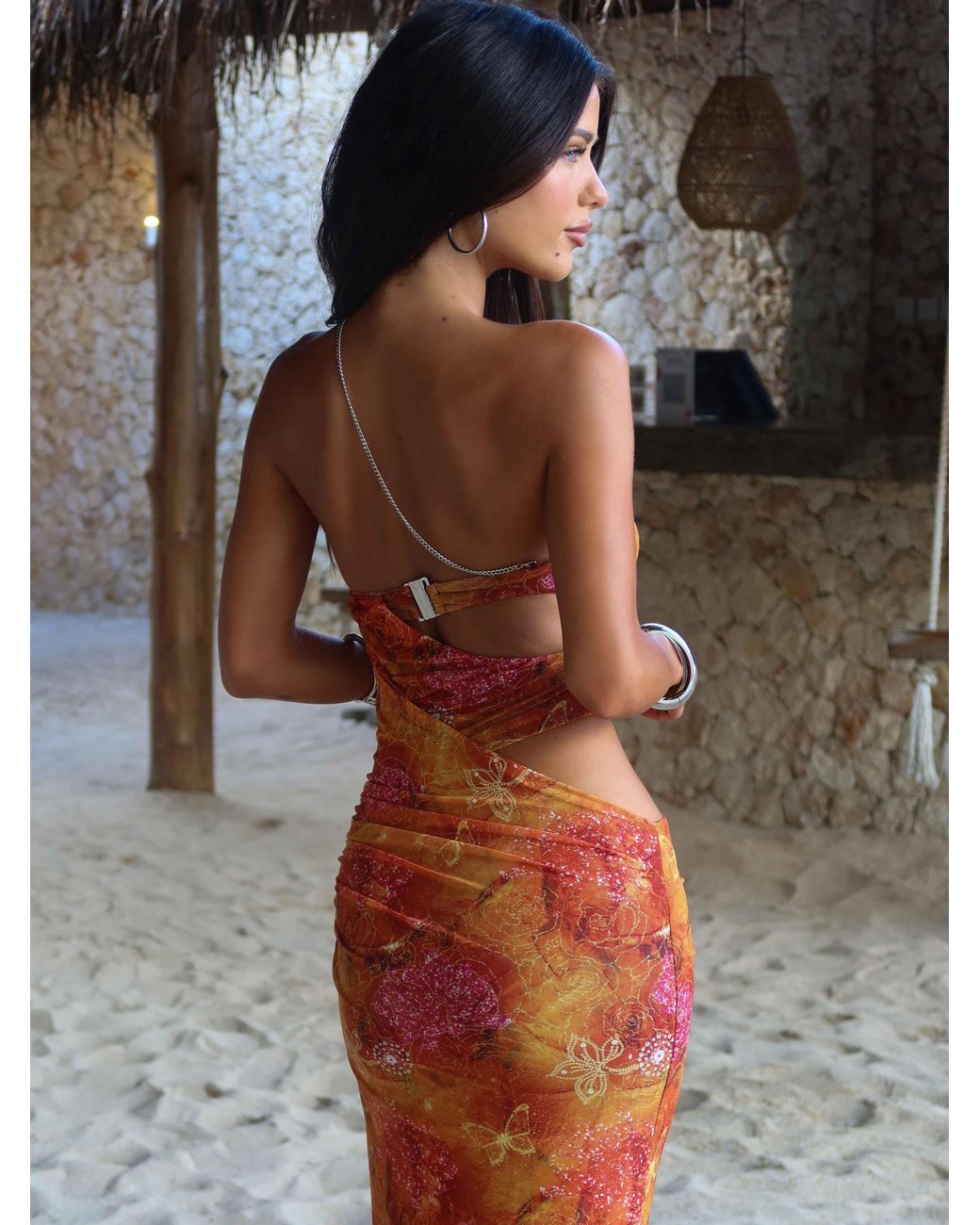 Outcast Niki Maxi Dress Golden Crystal | Lyst