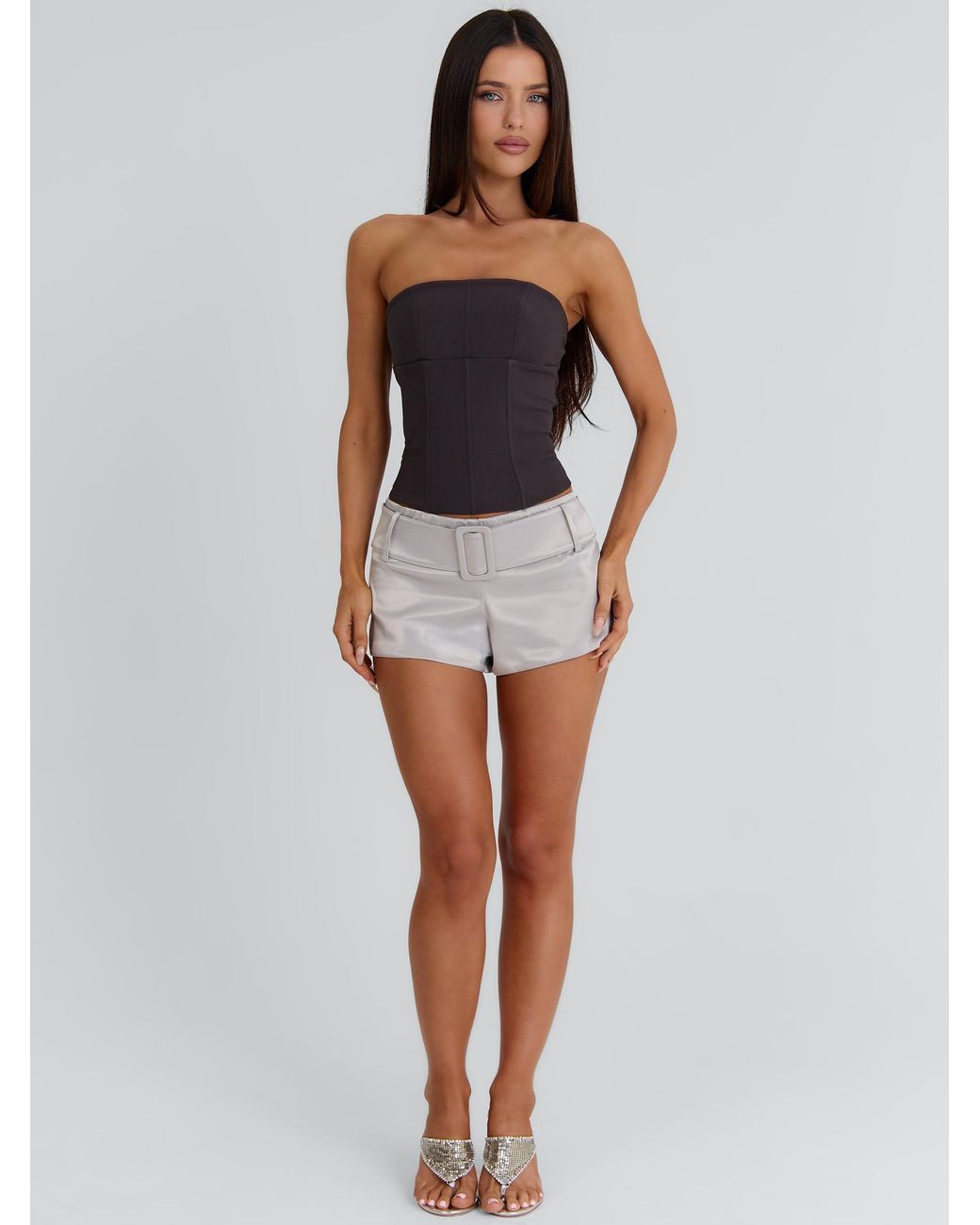 Outcast Gray Chaya Corset Top