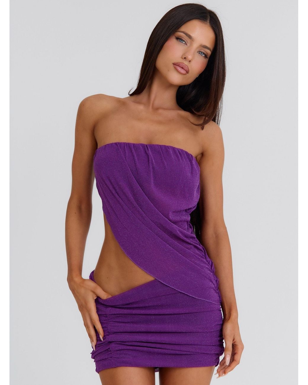 Outcast Purple Lillianna Mini Dress