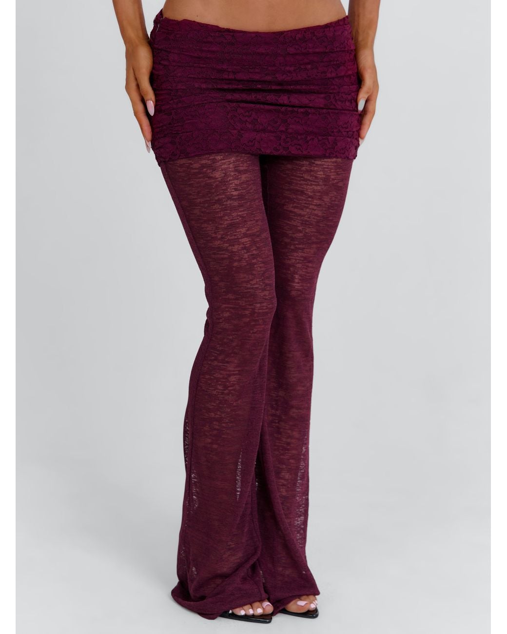 Outcast Red Nerissa Pants Burgundy