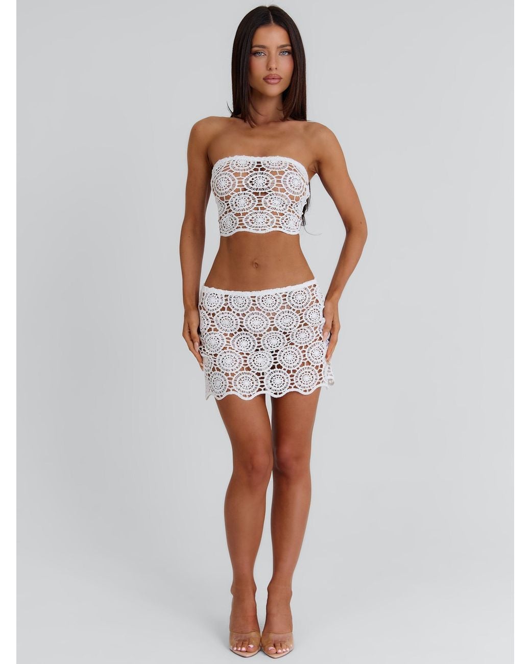 Outcast White Amie Mini Skirt