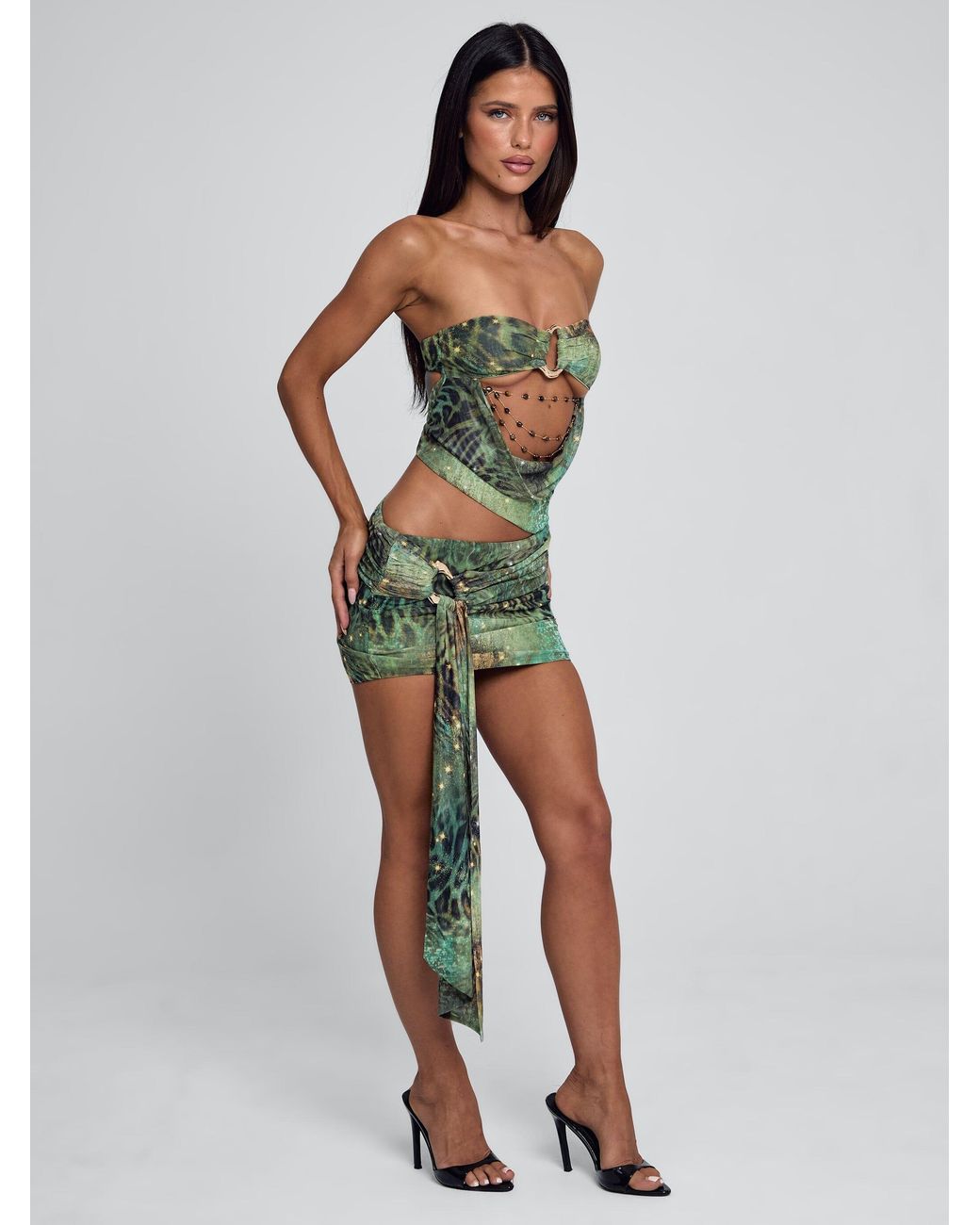 Outcast Green Lowen Mini Dress Lanee