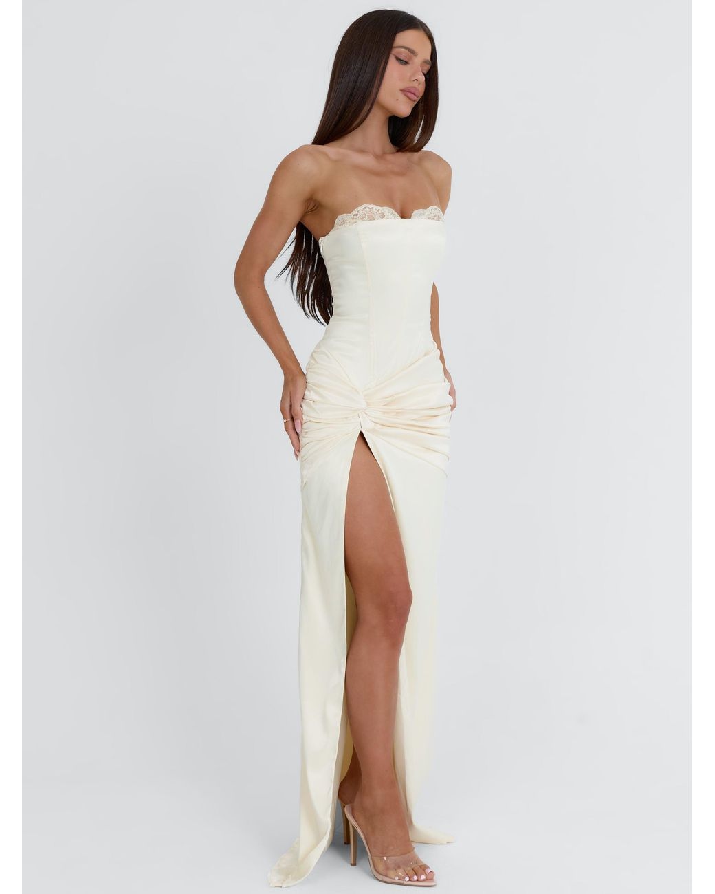 Outcast Gray Carmenne Maxi Dress
