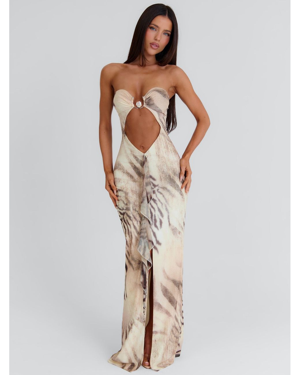 Outcast Brown Emel Maxi Dress Kaya