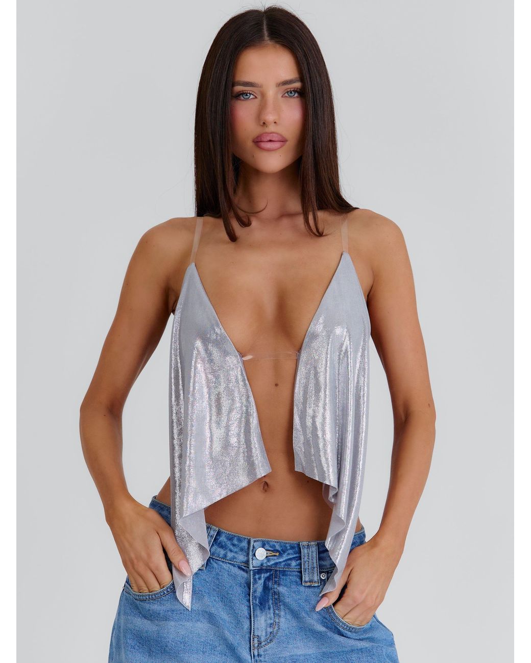 Outcast Blue Ora Crop Top