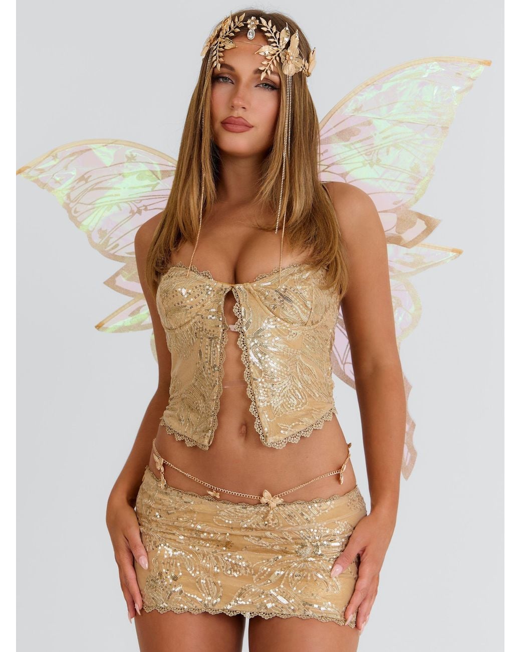 Outcast Metallic Pamella Crop Top