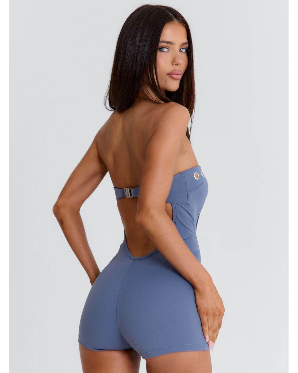 Outcast Blue Monae Playsuit Steel