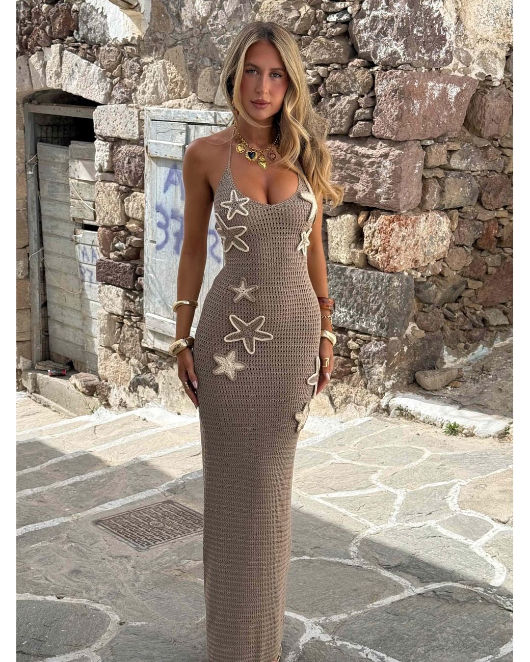 slim fit dress slacks Kaja Mini Dress Gold main image 0