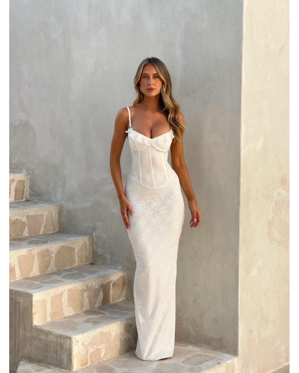 open lace back dress Dalary Maxi Dress main image 0