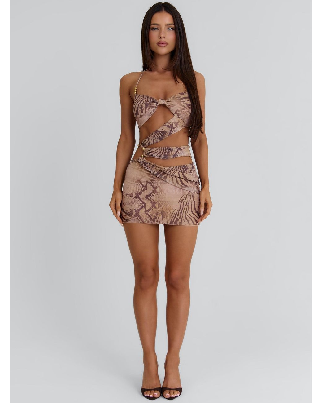 Outcast Brown Alayna Mini Dress Narita