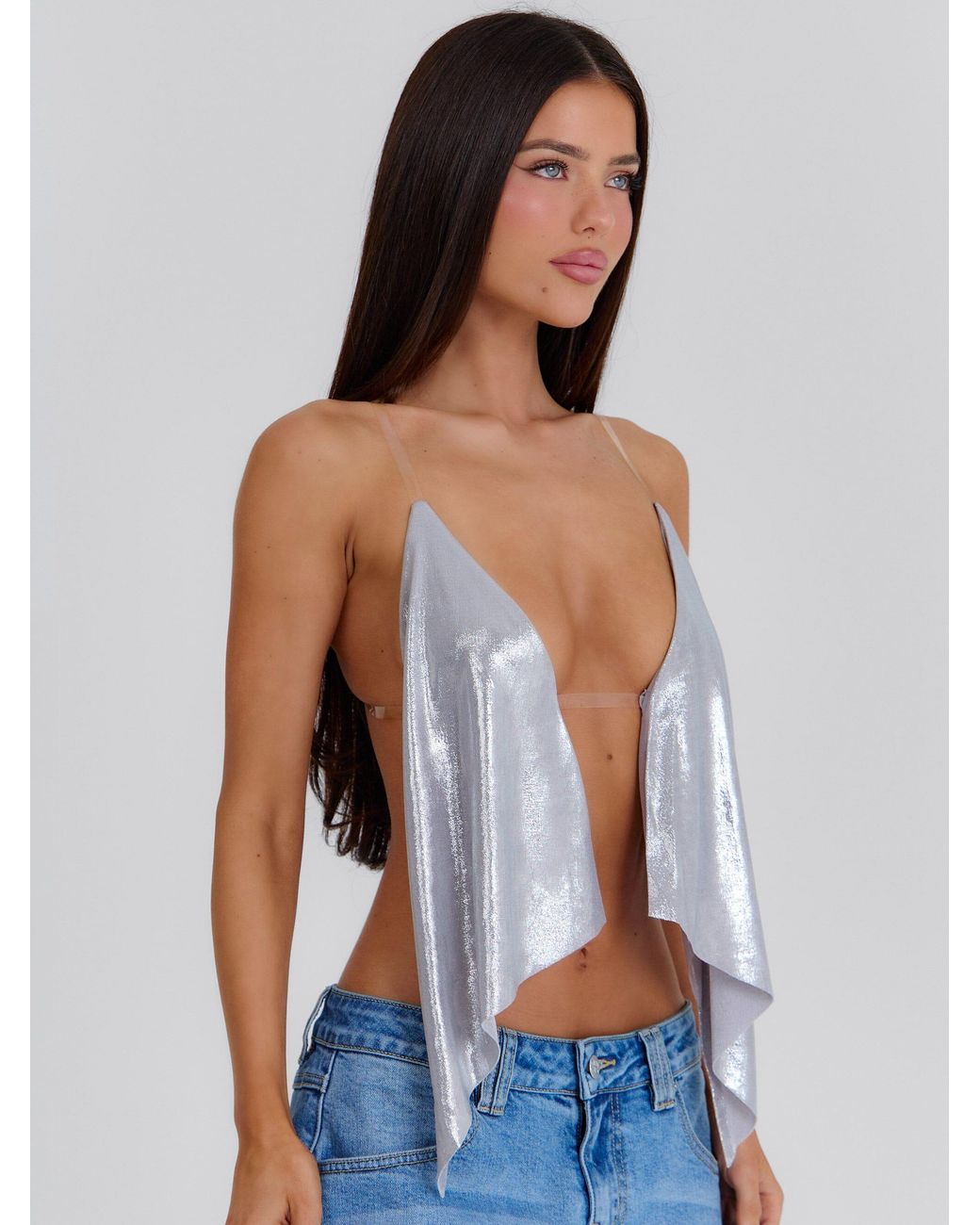Outcast Blue Ora Crop Top