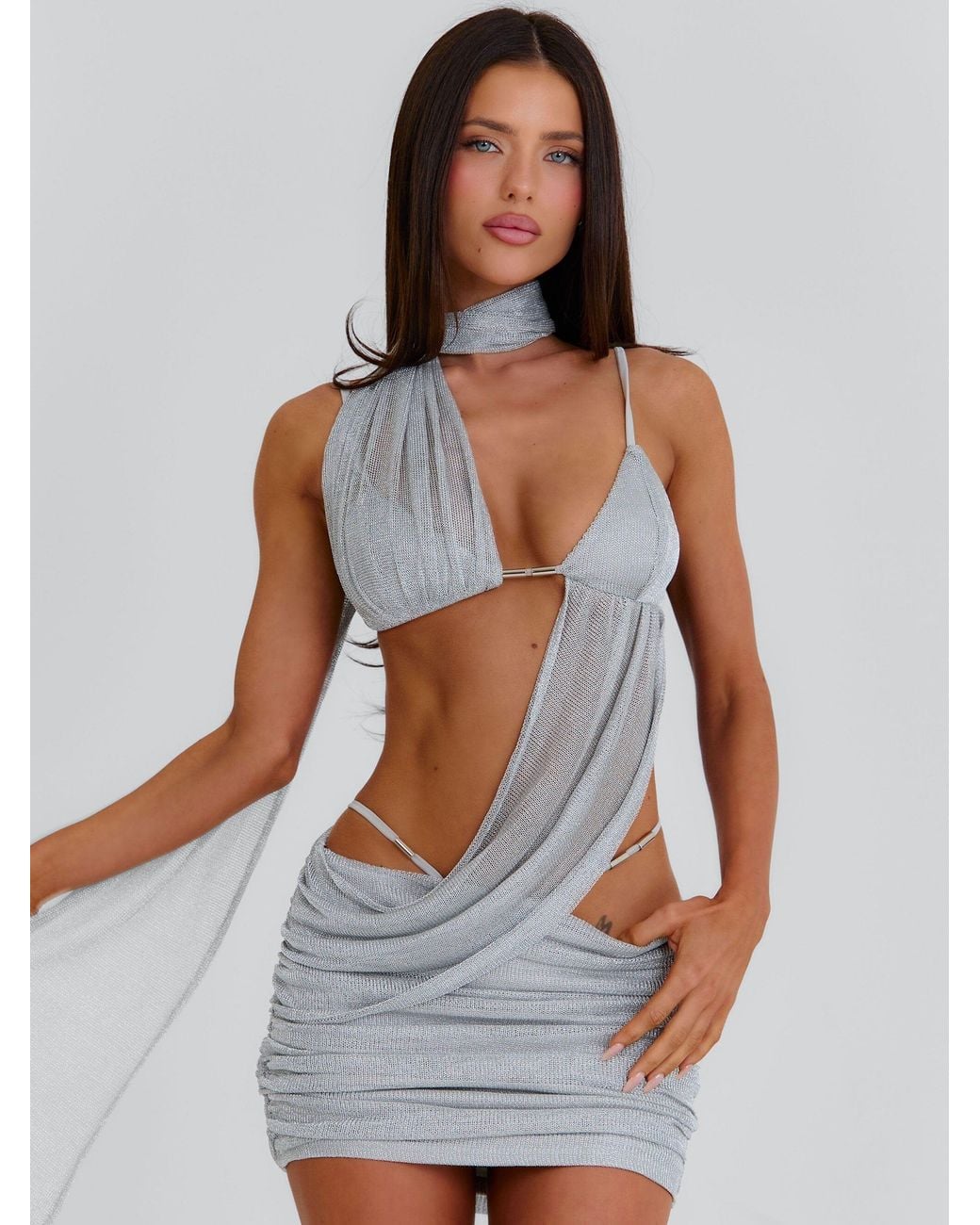Outcast White Gabe Mini Dress