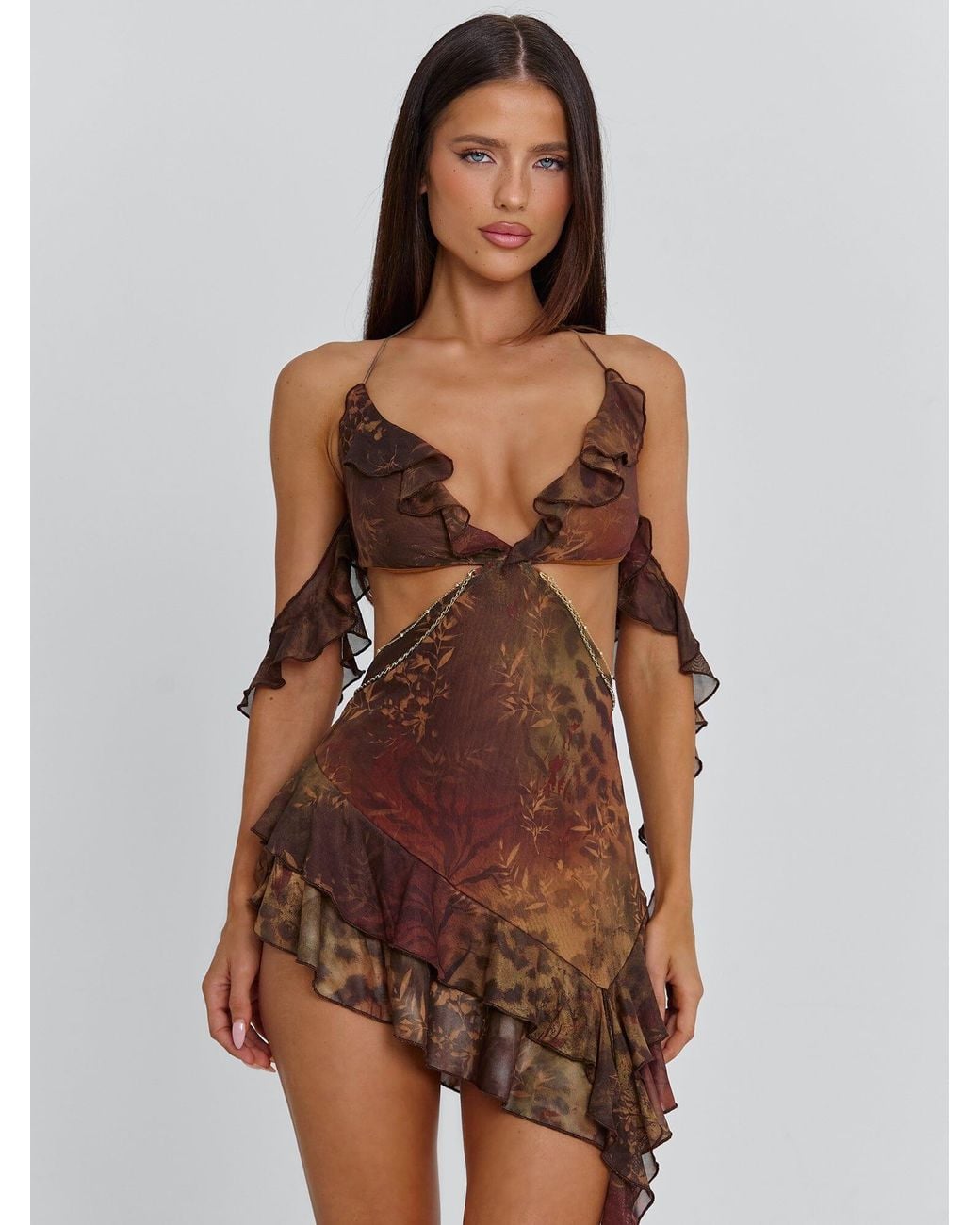 Outcast Brown Lola Mini Dress Alia