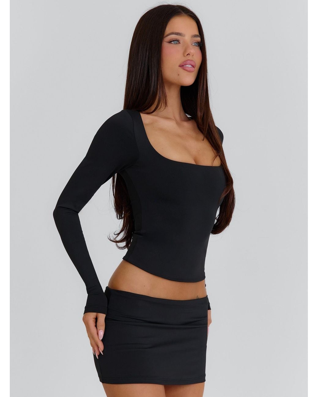 Outcast Black Melt Long Sleeve Top