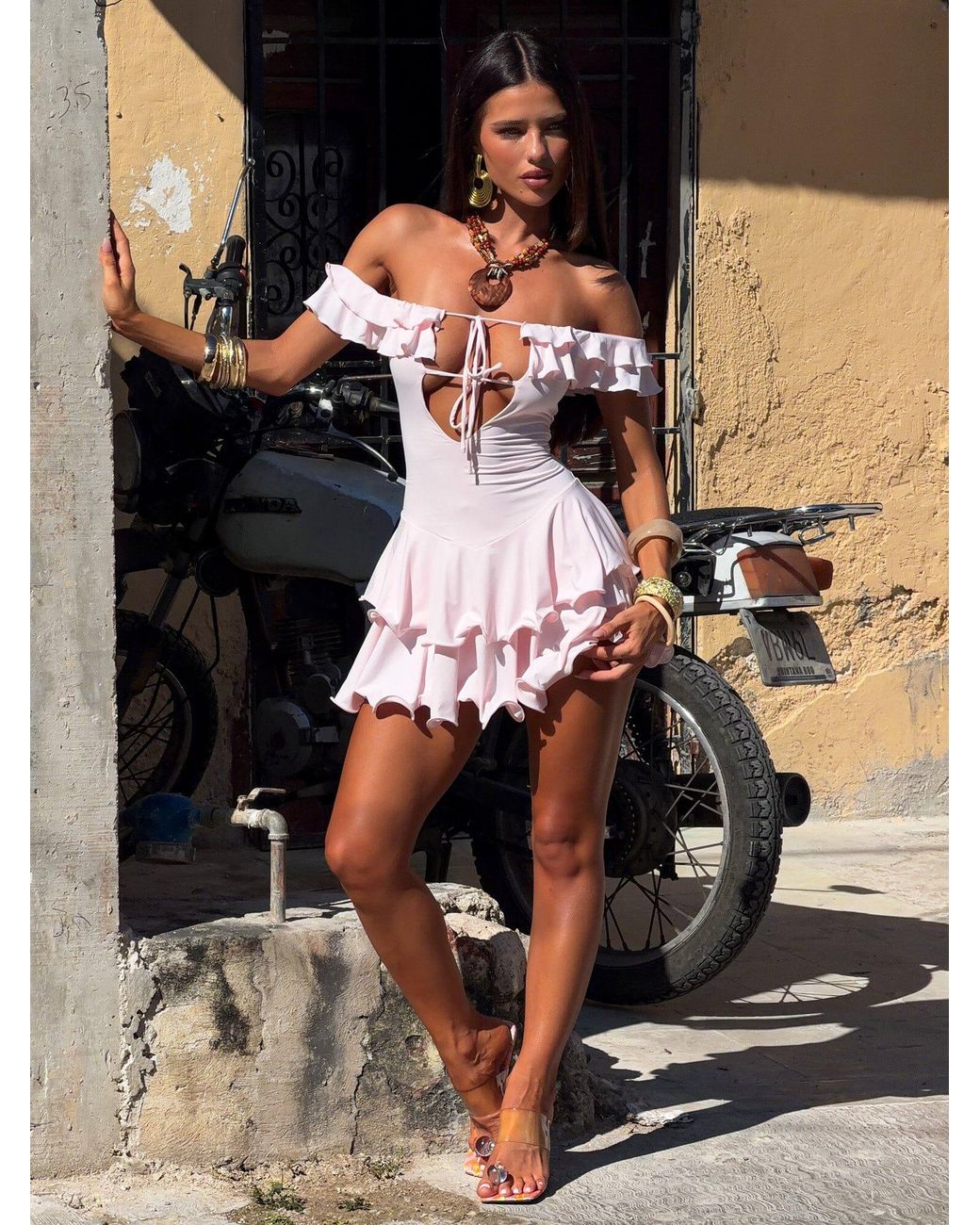 Outcast White Lorraine Mini Dress