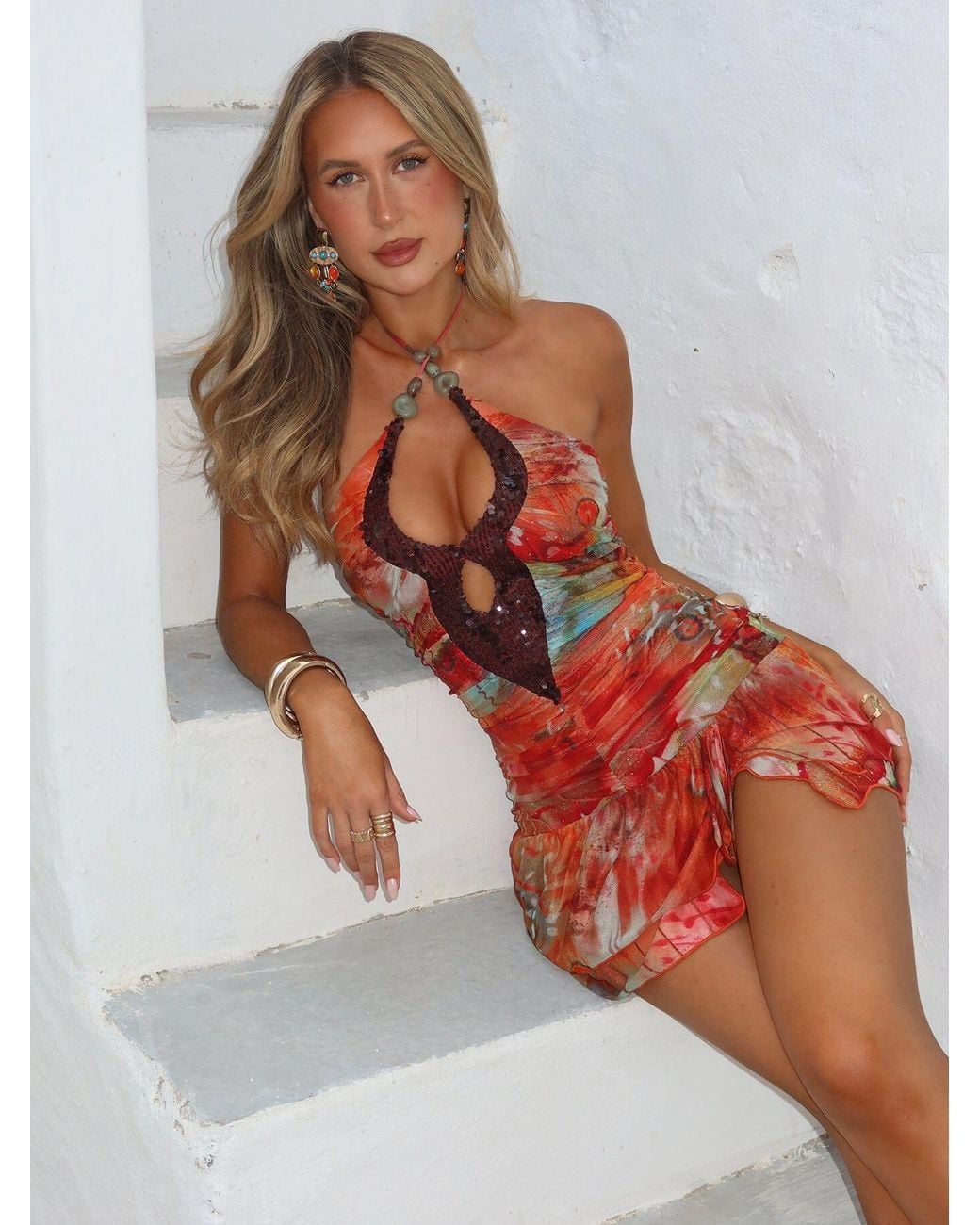 Outcast White Mutia Mini Dress Plia