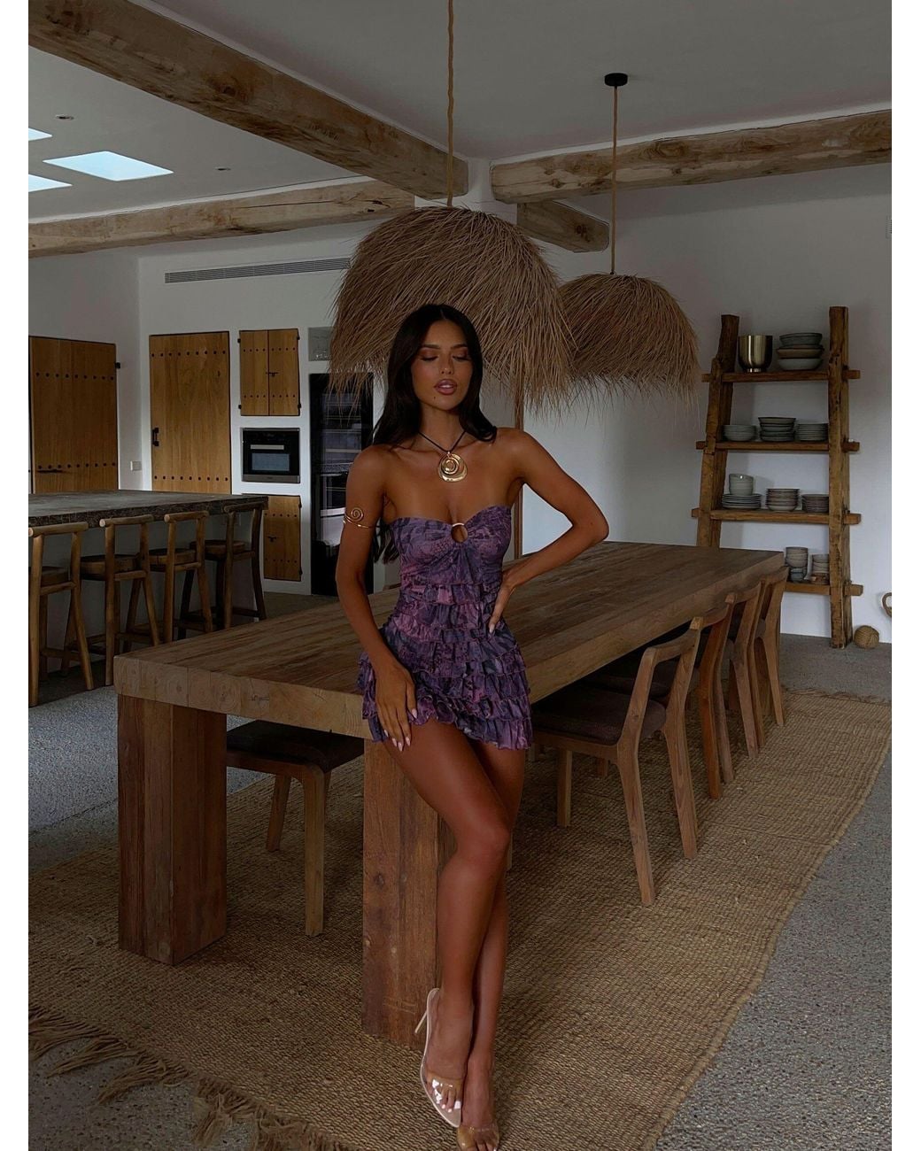 Outcast Purple Anisa Mini Dress Valentina