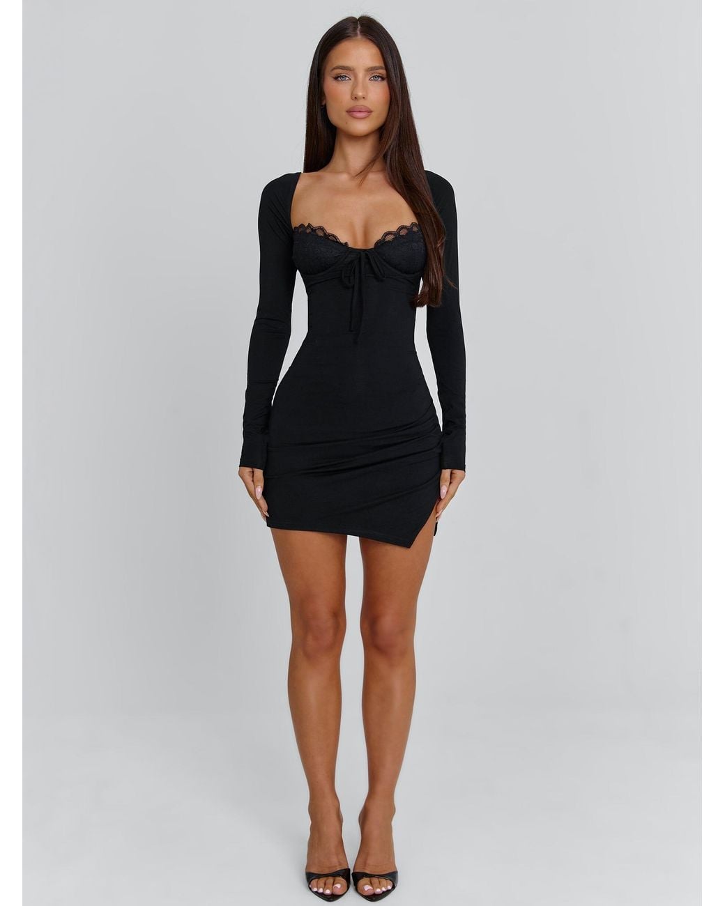 fleur du mal long sleeve flared corset dress Fleur du Mal Long Sleeve Flared Corset Dress main image 1