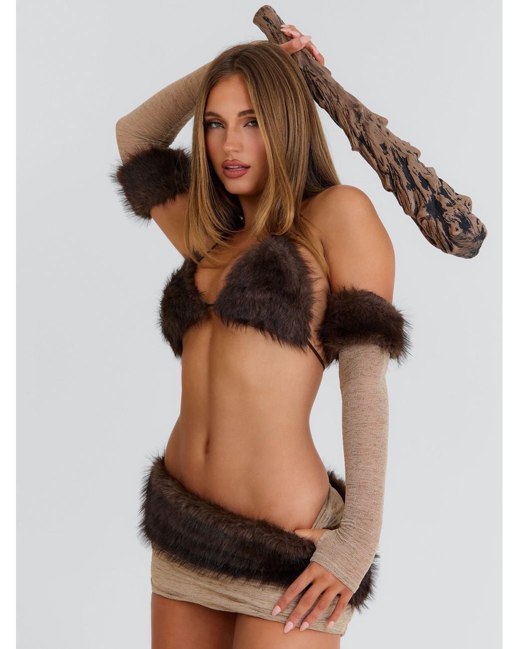 Outcast Black Cavewoman Top Set