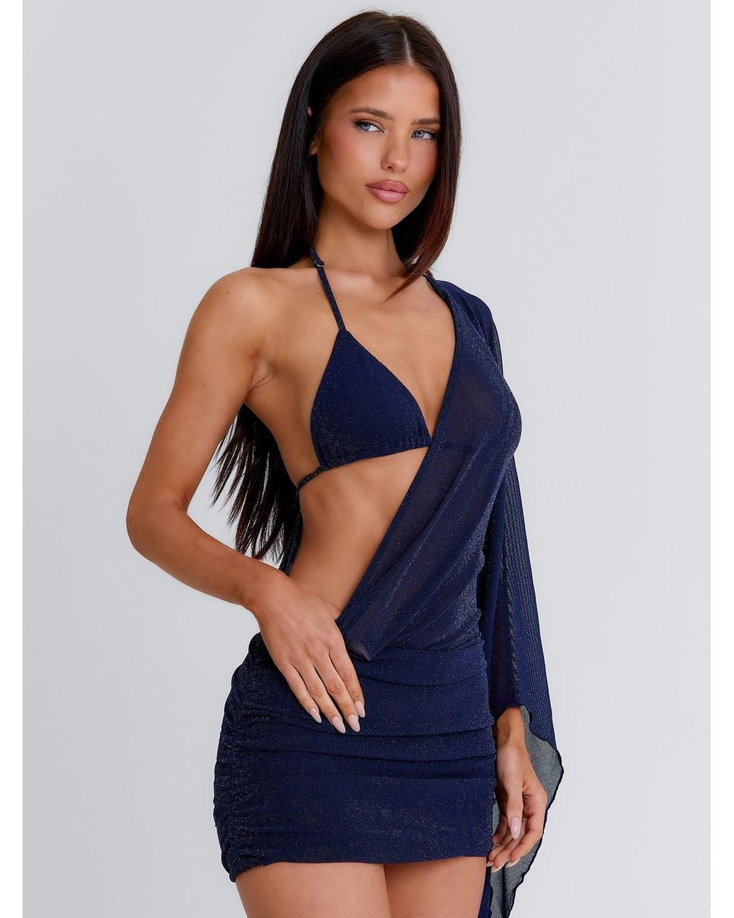 Outcast Blue Nayeli Two-Piece Mini Dress