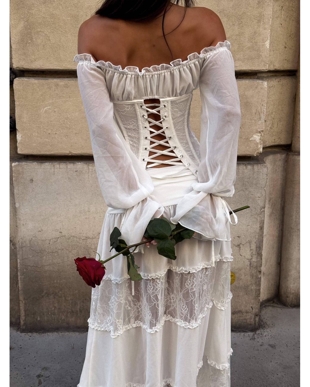 Outcast White Solalnes Skirt