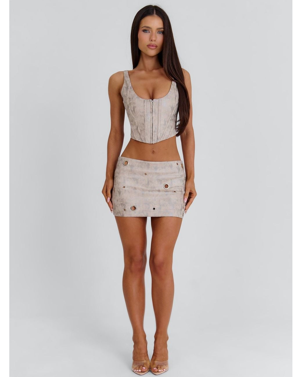 Outcast White Zaya Mini Skirt